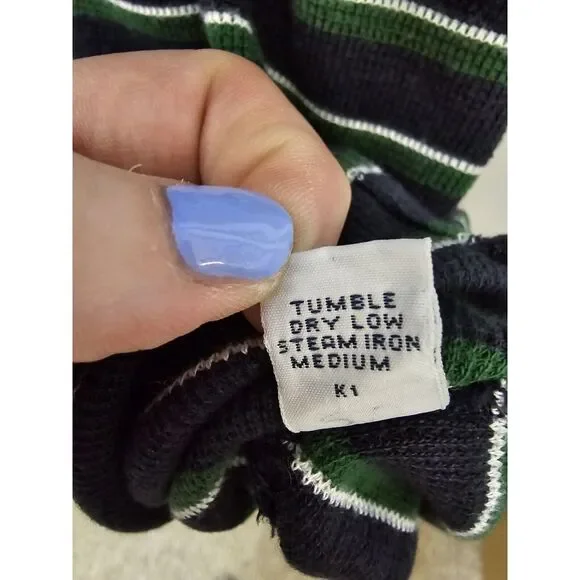 Polo Ralph‎ Lauren Classic Fit Mens Size Large LG Polo Shirt Blue Green Stripe - Picture 5 of 6